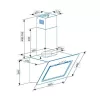 Cata AG6-A600 XGWH odsávač pár, 60 cm, biele sklo