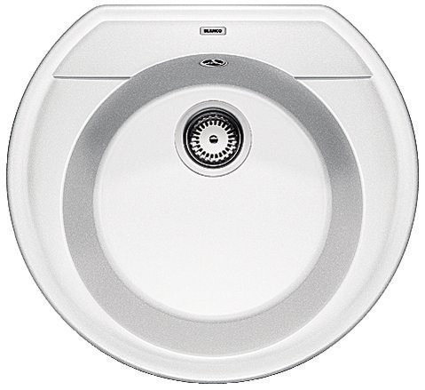 BLANCO RONDOVAL 45 Beépíthető gránit mosogató fehér