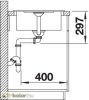 BLANCO METRA 45 S Compact Beépíthető gránit mosogató palaszürke