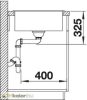 BLANCO ZIA XL 6 S Beépíthető Compact gránit mosogató pezsgő