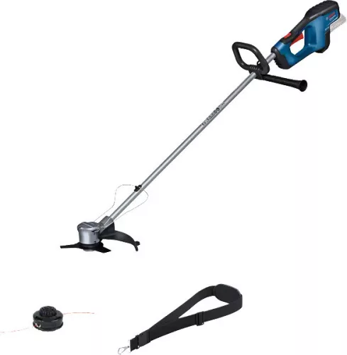 BOSCH GFR 18V-23 Bozótvágó (bez batérie a nabíjačky; vállpánttal; Pro-Tap orsóval és damillal; növényvédő kengyellel; 3 fogú késsel), kartondobozban