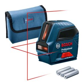 BOSCH 0601063L00 GLL 2-10 Vonallézer + 3 db 1,5-V-LR6 (AA)