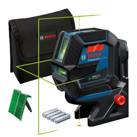   BOSCH 0601066M00 GCL 2-50 G zöld Kombilézer + RM 10 Tartó + 4 ks 1,5 V LR6 (AA)
