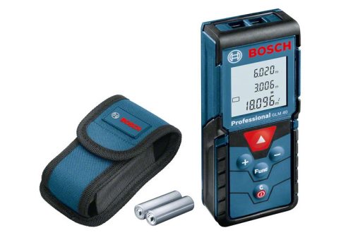 BOSCH 0601072900 GLM 40 Lézeres távolságmérő + 2 db 1,5 V-os LR03 (AAA)