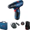 BOSCH 06019G8000 GSR 120-LI Akumulátorová fúróskrutkovač (2x2,0Ah) v kufri