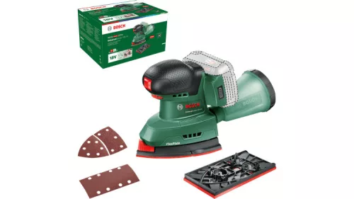 BOSCH 06033E3100 UniversalSander 18V-10 Akumulátorová multibrusič (bez batérie a nabíjačky)