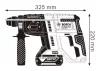 BOSCH 0611911121 GBH 180- LI (2x4.0Ah + GAL 18V-40) Akumulátorová, szénkefementes vŕtacie kladivo SDS-Plus v kufri
