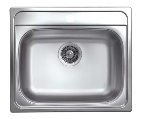 EVIDO AQUA natúr rozsdamentes acél mosogató, 570 x 490 mm