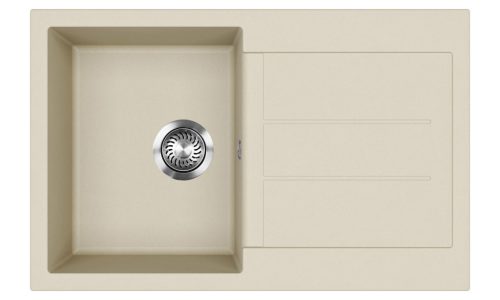 EVIDO Cubo 45S gránit mosogató, 780 x 500 mm, bézs