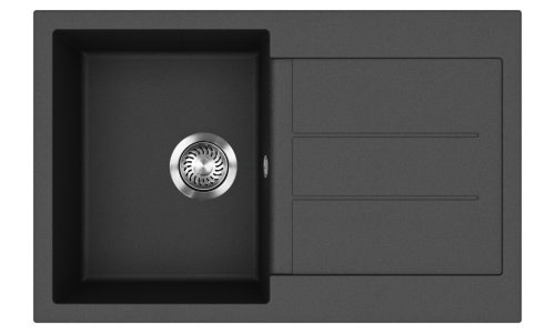 EVIDO Cubo 45S gránit mosogató, 780 x 500 mm,  antracit
