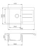 EVIDO Cubo 45S granitový drez, 780 x 500 mm, antracit