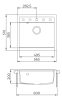 EVIDO Quadro 6 granitový drez, 562 x 510 mm, antracit