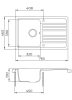 EVIDO Home 45S granitový drez, 765 x 460 mm, antracit