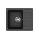 EVIDO Home 45S compact gránit mosogató, antracit  575 x 460 mm,