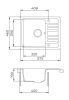 EVIDO Home 45S compact granitový drez, 575 x 460 mm, antracit