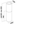 Falmec POLAR EVO 35 cm sziget páraelszívó, inox