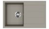 EVIDO Cubo 45S gránit mosogató, 780 x 500 mm, platina
