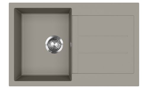 EVIDO Cubo 45S gránit mosogató, 780 x 500 mm, platina