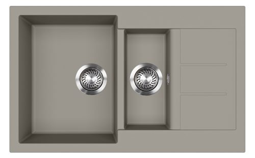 EVIDO Cubo 6S granitový drez, platinová