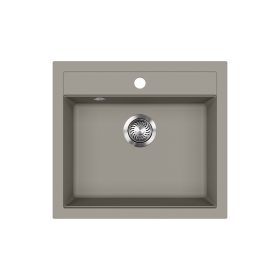 EVIDO Quadro 6 granitový drez, 562 x 510 mm, platinová