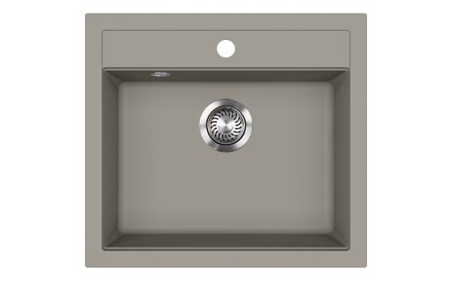 EVIDO Quadro 6 granitový drez, 562 x 510 mm, platinová