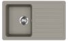 EVIDO Home 45S gránit mosogató, 765 x 460mm, platina