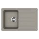 EVIDO Home 45S gránit mosogató, 765 x 460mm, platina