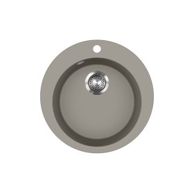 EVIDO Tondo okrúhly granitový drez, 505 mm, platinová