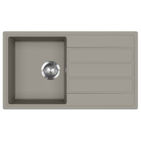 EVIDO Easy 45S granitový drez, 760 x 440 mm, platinová