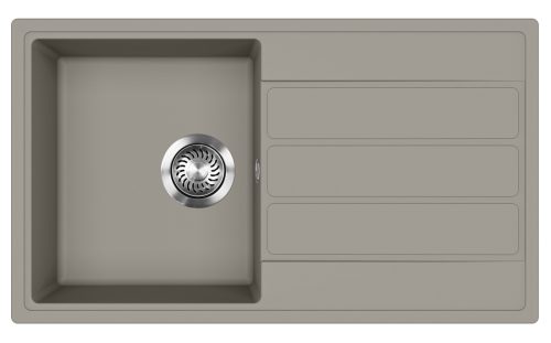 EVIDO Easy 45S granitový drez, 760 x 440 mm, platinová