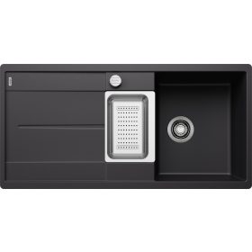 BLANCO METRA 6S-F čierna s excentrom, ZAPUSTENÉ DO DOSKY