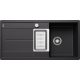 BLANCO METRA 6S-F čierna s excentrom, ZAPUSTENÉ DO DOSKY