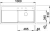 BLANCO ZENAR XL 6S fekete jobb tart.n.