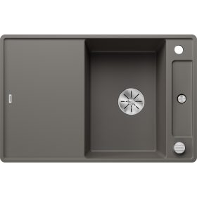   BLANCO AXIA III 45S-F vulkánová šedá sklenený so sifonom, ZAPUSTENÉ DO DOSKY