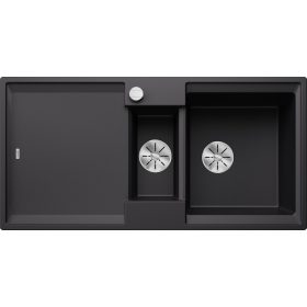 BLANCO ADIRA 6S čierna so sifonom, s excentrom