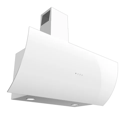 Evido CLIFF 90W komínový nástenný odsávač pár, 90 cm, biele sklo
