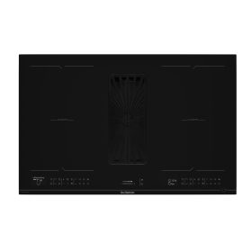   De Dietrich páraelszívóval integrált indukciós főzőlap, 80 cm, 4 zóna (2 horiZone), LCD, infinite black
