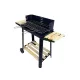 Téglalap alakú görgős faszenes grill