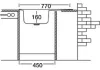LIVINOX Rondo 159 jednodrezový nerezový drez 770x480 mm
