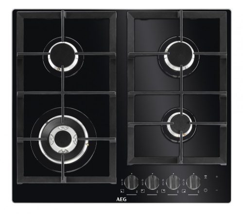 AEG HKB64540NB Beépíthető gázfőzőlap | LED | FlameLight | H2H | WOK | 60 cm | Fekete
