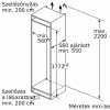 NEFF KI7863DD0 N70 Beépíthető kombinált alulfagyasztós hűtőszekrény | NoFrost | 188/67 l | 177.2 cm magas | 55.8 cm széles