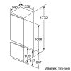BOSCH KIS87AFE0 Serie|6 Beépíthető kombinált alulfagyasztós hűtőszekrény