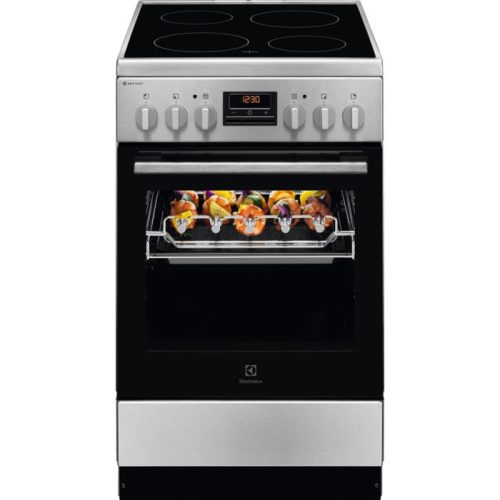 Electrolux LKR540202X Kerámialapos tűzhely BBQ grillnyárssal | Inox