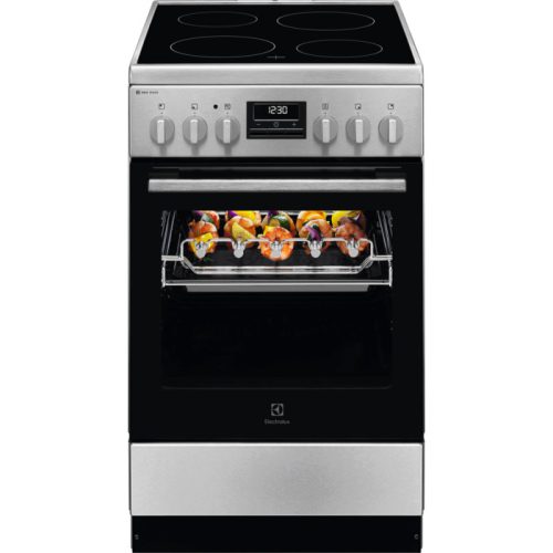 Electrolux LKR540267X Kerámialapos tűzhely BBQ grillnyárssal | Inox