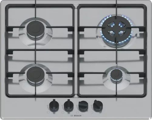Bosch PGH6B5K60 Serie 4 Nerez Gázvarná doska Wok Égővel