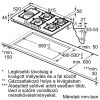 BOSCH PRS9A6H40 Serie|8 Beépíthető gázfőzőlap Fekete | 90 cm