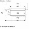 BOSCH PVQ811H26E Serie|6 Beépíthető indukciós főzőlap, beépített elszívóval | 80cm | Fekete