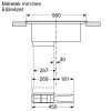 BOSCH PVS611B16E Serie|4 Beépíthető indukciós főzőlap, beépített elszívóval | Fekete