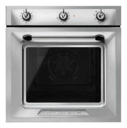 SMEG s cirkuláciou vzduchu rúra, Victoria design, 60 cm, analógový, nerezová oceľ