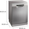 BOSCH SMS6ZCI10E Serie|6 Szabadonálló mosogatógép | Nemesacél | 60 cm